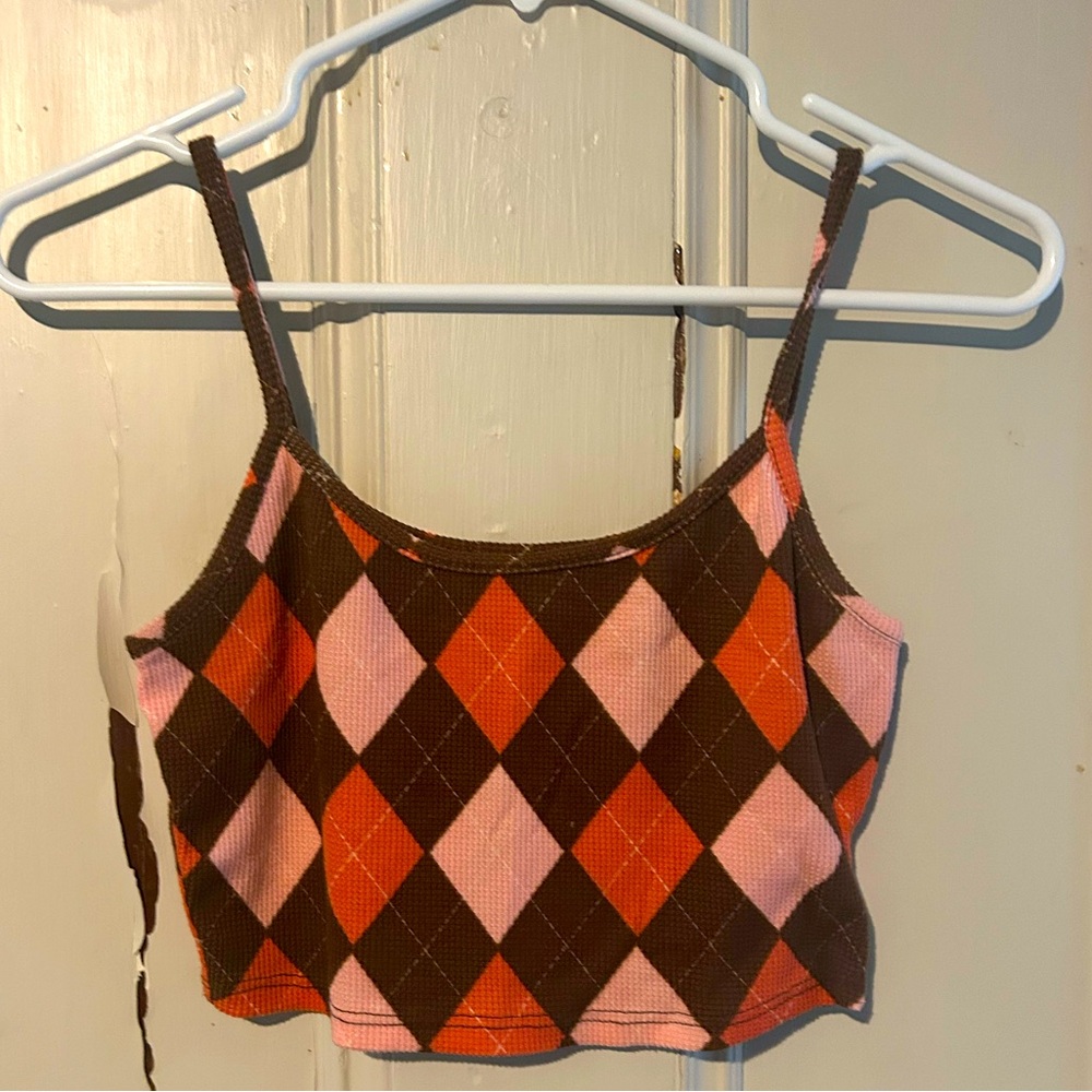 Checkered crop top